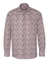 ETERNA LANGE MOUW OVERHEMD MODERN FIT SOFT TAILORING OLIJFGROEN PRINT