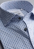 ETERNA LANGE MOUW OVERHEMD MODERN FIT SOFT TAILORING TWILL BLAUW/WIT