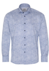 ETERNA LANGE MOUW OVERHEMD MODERN FIT SOFT TAILORING TWILL BLAUW/WIT