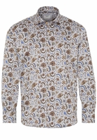 ETERNA LANGE MOUW OVERHEMD MODERN FIT SOFT TAILORING TWILL BRUIN /