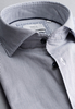 ETERNA LANGE MOUW OVERHEMD MODERN FIT SOFT TAILORING TWILL DONKERBLAUW