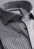 ETERNA LANGE MOUW OVERHEMD MODERN FIT SOFT TAILORING TWILL GRIJS/ZWART