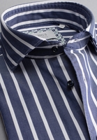 ETERNA LANGE MOUW OVERHEMD MODERN FIT SOFT TAILORING TWILL MARINE /