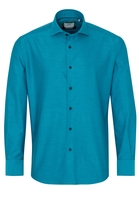 ETERNA LANGE MOUW OVERHEMD MODERN FIT SOFT TAILORING TWILL TURKOOIS