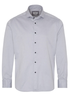 ETERNA LANGE MOUW OVERHEMD MODERN FIT SOFT TAILORING TWILL ZILVER
