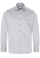 ETERNA LANGE MOUW OVERHEMD MODERN FIT SOFT TAILORING TWILL ZILVER