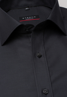 ETERNA LANGE MOUW OVERHEMD MODERN FIT TWILL ANTRACIET GESTREEPT