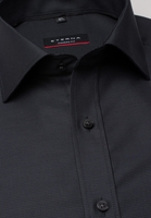ETERNA LANGE MOUW OVERHEMD MODERN FIT TWILL ANTRACIET GESTREEPT