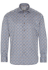 ETERNA LANGE MOUW OVERHEMD MODERN FIT TWILL BEIGE / BLAUW PRINT