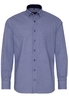 ETERNA LANGE MOUW OVERHEMD MODERN FIT TWILL BLAUW / WIT GERUIT