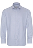 ETERNA LANGE MOUW OVERHEMD MODERN FIT TWILL BLAUW / WIT MET RELIËF