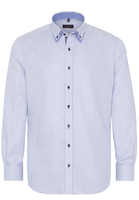 ETERNA LANGE MOUW OVERHEMD MODERN FIT TWILL BLAUW GERUIT