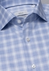 ETERNA LANGE MOUW OVERHEMD MODERN FIT TWILL BLAUW GERUIT