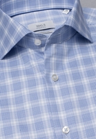 ETERNA LANGE MOUW OVERHEMD MODERN FIT TWILL BLAUW GERUIT