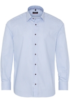 ETERNA LANGE MOUW OVERHEMD MODERN FIT TWILL BLAUW GESTREEPT