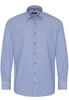 ETERNA LANGE MOUW OVERHEMD MODERN FIT TWILL BLAUW GESTREEPT