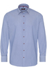 ETERNA LANGE MOUW OVERHEMD MODERN FIT TWILL BLAUW GESTREEPT