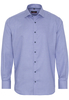 ETERNA LANGE MOUW OVERHEMD MODERN FIT TWILL BLAUW MET RELIËF