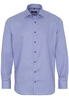 ETERNA LANGE MOUW OVERHEMD MODERN FIT TWILL BLAUW MET RELIËF
