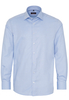 ETERNA LANGE MOUW OVERHEMD MODERN FIT TWILL BLAUW MET RELIËF