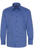 ETERNA LANGE MOUW OVERHEMD MODERN FIT TWILL BLAUW MET RELIËF