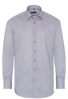 ETERNA LANGE MOUW OVERHEMD MODERN FIT TWILL BLAUW PRINT