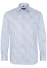 ETERNA LANGE MOUW OVERHEMD MODERN FIT TWILL BLAUW PRINT