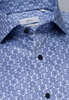 ETERNA LANGE MOUW OVERHEMD MODERN FIT TWILL BLAUW PRINT