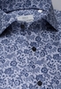 ETERNA LANGE MOUW OVERHEMD MODERN FIT TWILL BLAUW PRINT
