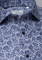 ETERNA LANGE MOUW OVERHEMD MODERN FIT TWILL BLAUW PRINT