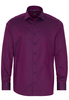 ETERNA LANGE MOUW OVERHEMD MODERN FIT TWILL BORDEAUX MET RELIËF