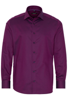 ETERNA LANGE MOUW OVERHEMD MODERN FIT TWILL BORDEAUX MET RELIËF