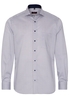 ETERNA LANGE MOUW OVERHEMD MODERN FIT TWILL BRUIN / BLAUW PRINT