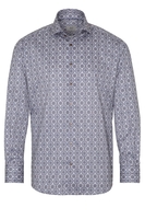 ETERNA LANGE MOUW OVERHEMD MODERN FIT TWILL BRUIN PRINT
