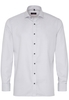 ETERNA LANGE MOUW OVERHEMD MODERN FIT TWILL GRIJS MET RELIËF