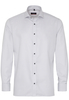 ETERNA LANGE MOUW OVERHEMD MODERN FIT TWILL GRIJS MET RELIËF