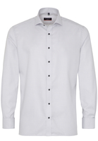 ETERNA LANGE MOUW OVERHEMD MODERN FIT TWILL GRIJS MET RELIËF