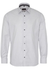 ETERNA LANGE MOUW OVERHEMD MODERN FIT TWILL GRIJS MET RELIËF
