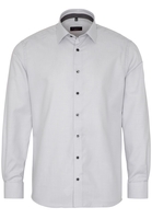 ETERNA LANGE MOUW OVERHEMD MODERN FIT TWILL GRIJS MET RELIËF