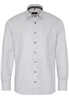 ETERNA LANGE MOUW OVERHEMD MODERN FIT TWILL GRIJS MET RELIËF
