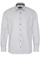 ETERNA LANGE MOUW OVERHEMD MODERN FIT TWILL GRIJS MET RELIËF