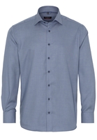 ETERNA LANGE MOUW OVERHEMD MODERN FIT TWILL GRIJS MET RELIËF