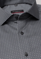 ETERNA LANGE MOUW OVERHEMD MODERN FIT TWILL GRIJS PRINT