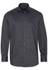 ETERNA LANGE MOUW OVERHEMD MODERN FIT TWILL GRIJS PRINT