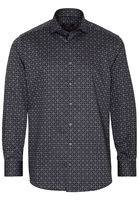ETERNA LANGE MOUW OVERHEMD MODERN FIT TWILL GRIJS PRINT
