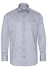 ETERNA LANGE MOUW OVERHEMD MODERN FIT TWILL GRIJS/BLAUW PRINT