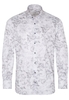 ETERNA LANGE MOUW OVERHEMD MODERN FIT TWILL GRIJS/WIT PRINT