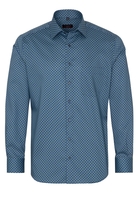 ETERNA LANGE MOUW OVERHEMD MODERN FIT TWILL GROEN/BLAUW PRINT