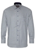 ETERNA LANGE MOUW OVERHEMD MODERN FIT TWILL GROEN/GEEL GERUIT