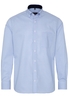 ETERNA LANGE MOUW OVERHEMD MODERN FIT TWILL LICHT BLAUW / WIT GERUIT